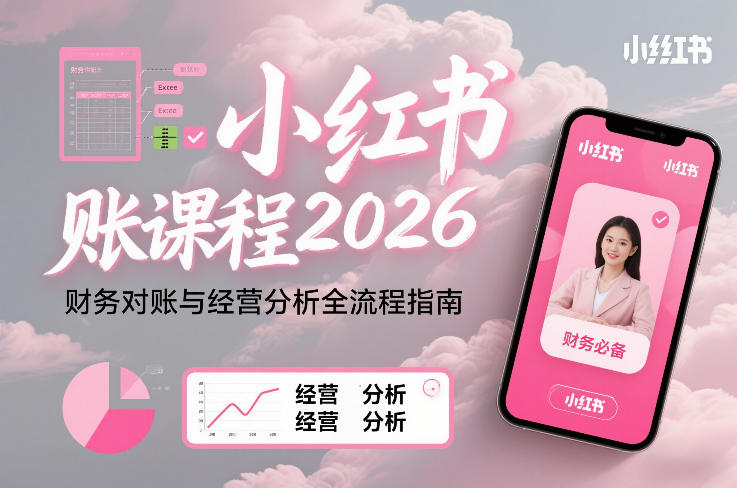 小红书对账课程2026，财务对账与经营分析全流程指南-立业有术