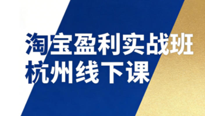 淘宝盈利实战班杭州线下课12月26-28日（音频+字幕），帮你掌握SOP流程+12门核心技术-立业有术