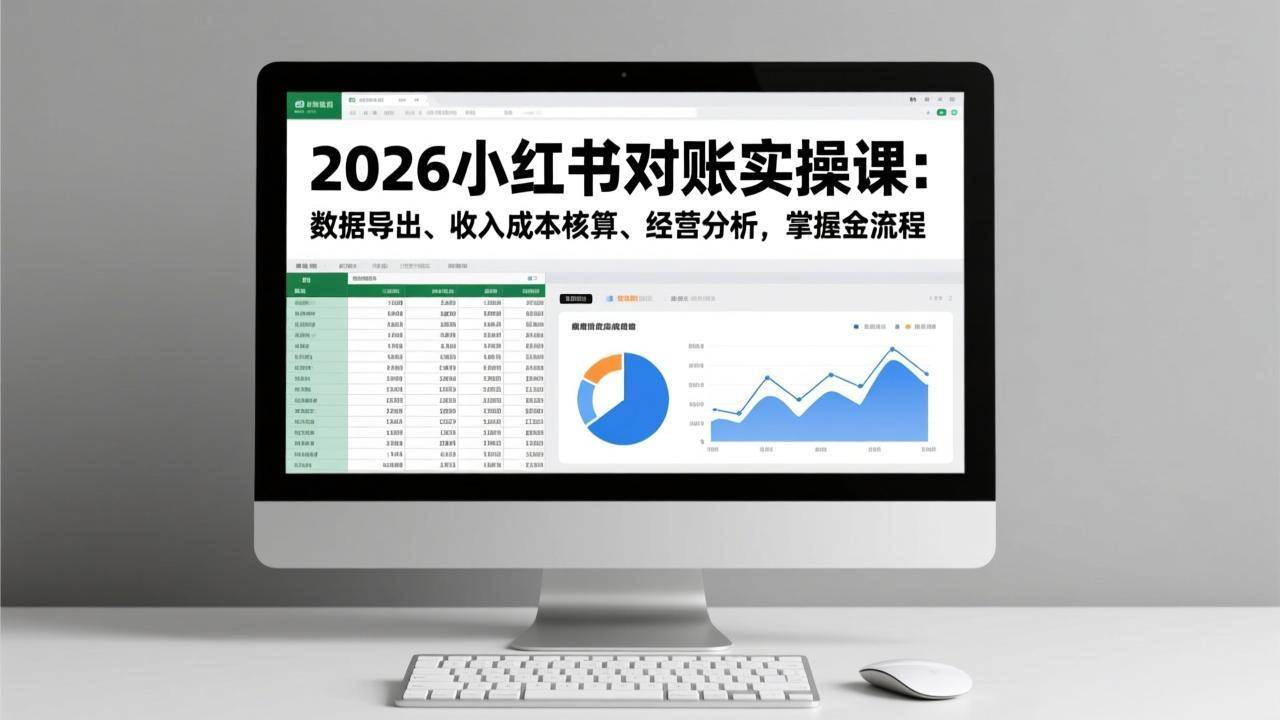 （17071期）2026小红书对账实操课：数据导出、收入成本核算、经营分析，掌握全流程-立业有术