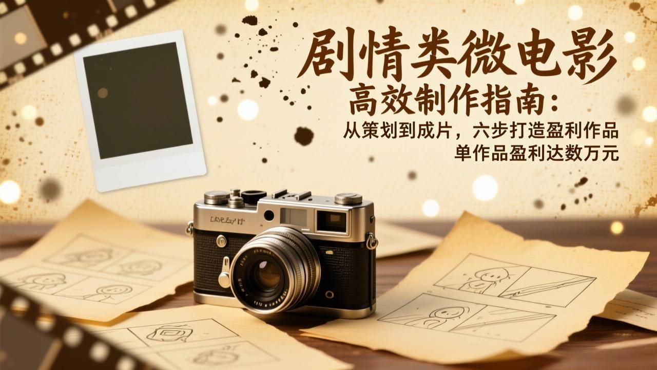 （17086期）剧情类微电影高效制作指南：从策划到成片，六步打造盈利作品，单作品盈利达数万元-立业有术
