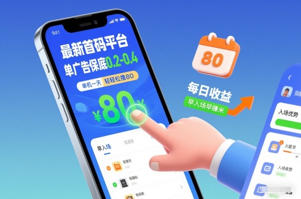 最新首码平台，单广告保底0.2-0.4，单机一天轻松撸80，早入场早賺米【揭秘】-立业有术