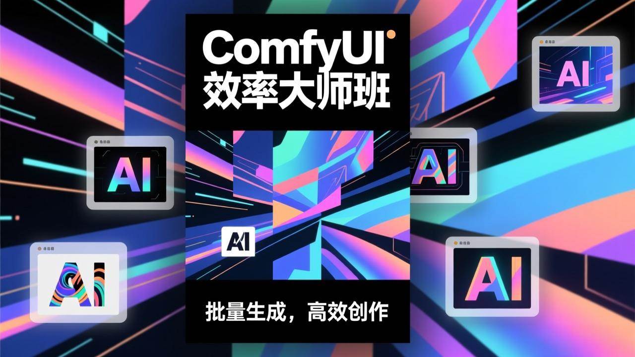 （17107期）ComfyUI效率大师班：工作流搭建，批量生成，将个人AI出图效率提升5-10倍，月接单收入1-3万-立业有术