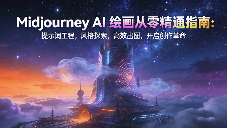（17118期）Midjourney AI绘画从零精通指南：提示词工程，风格探索，高效出图，开启创作革命-立业有术
