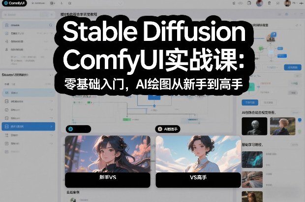 Stable Diffusion ComfyUI实战课：零基础入门，AI绘图从新手到高手-立业有术