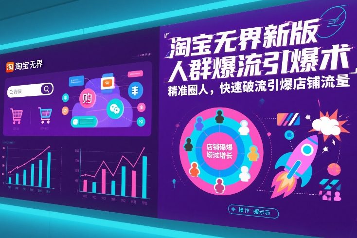 淘宝无界新版人群爆流引爆术，精准圈人，快速破流引爆店铺流量-立业有术