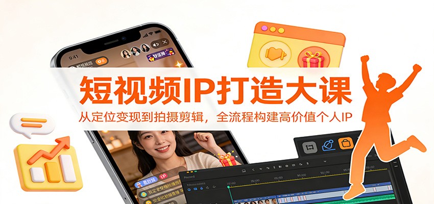 短视频IP打造大课：从定位变现到拍摄剪辑，全流程构建高价值个人IP-立业有术