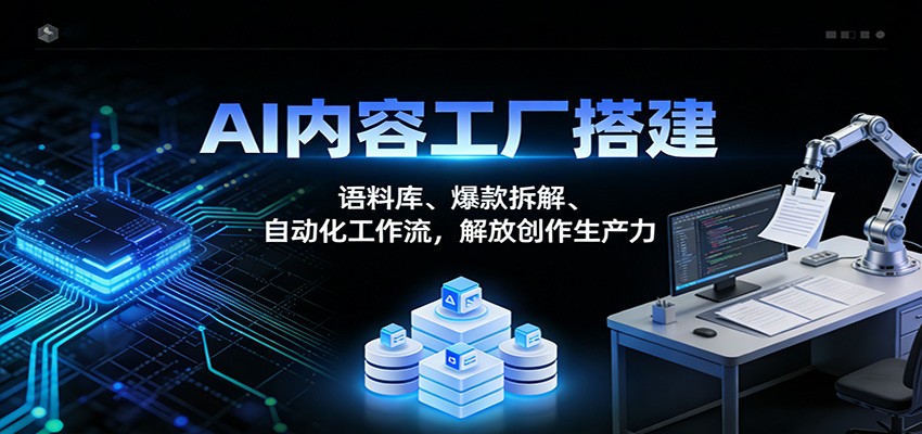 AI内容工厂搭建：语料库、爆款拆解、自动化工作流，解放创作生产力-立业有术