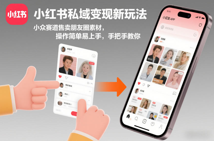 小红书私域变现新玩法，小众赛道售卖朋友圈素材，操作简单易上手，手把手教你-立业有术