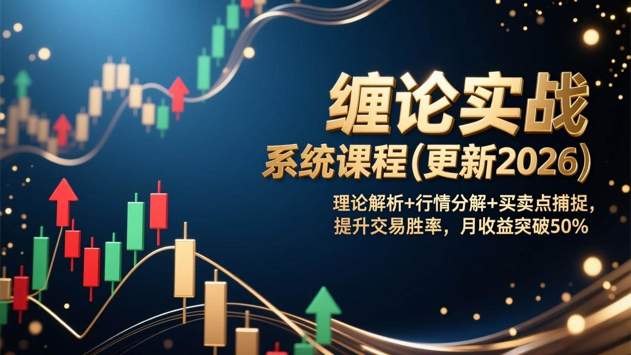 （17136期）缠论实战系统课程(更新2026)，理论解析+行情分解+买卖点捕捉，提升交易胜率，月收益突破50%-立业有术