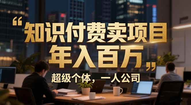 （17134期）从0到年入百万：超级个体实战心得公开，个人IP×精准引流×成交系统全拆解-立业有术