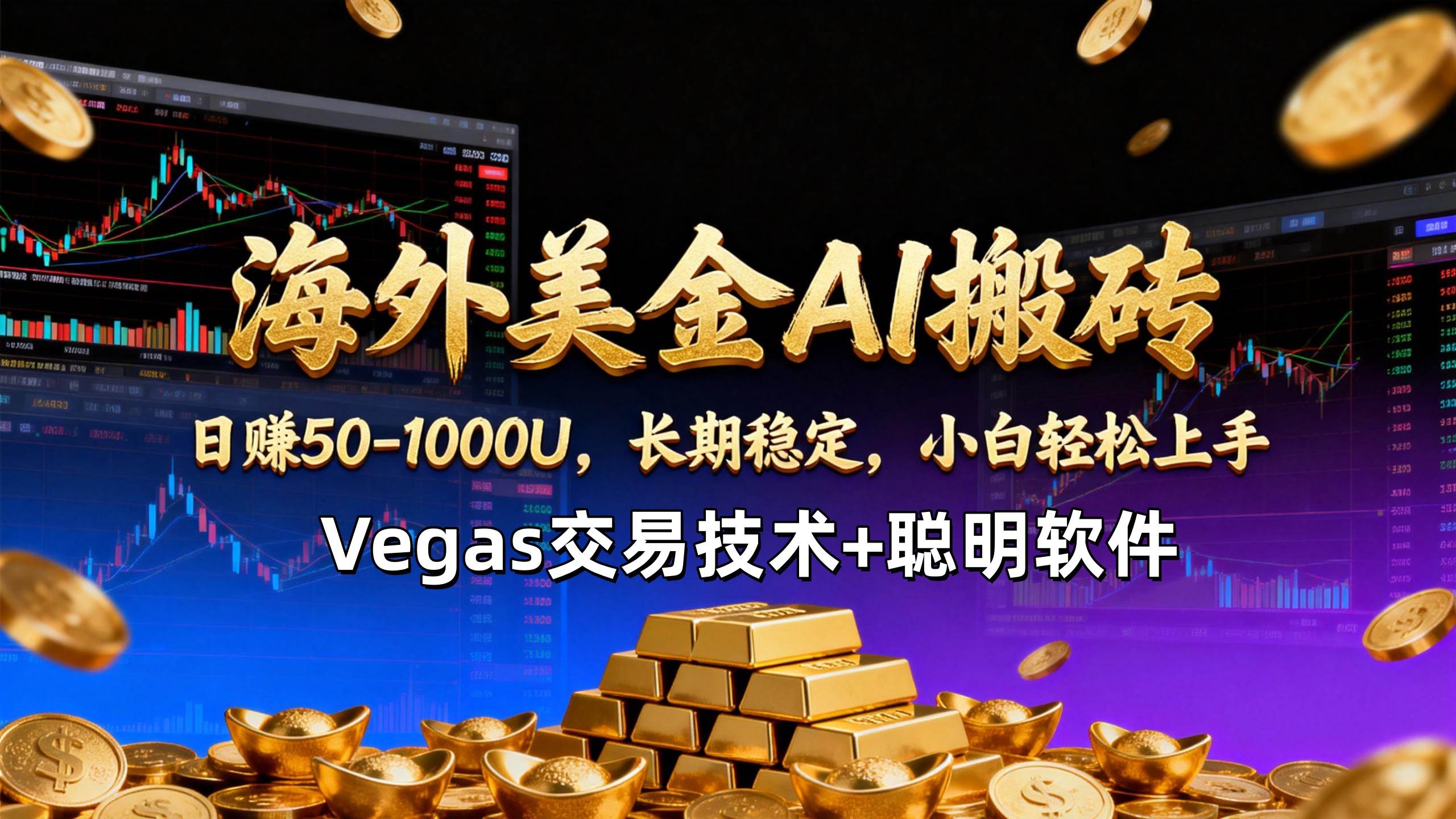 （17143期）【海外美金AI搬砖】Vegas交易技术+聪明软件，日赚50-1000U，长期稳定，小白轻松上手。-立业有术
