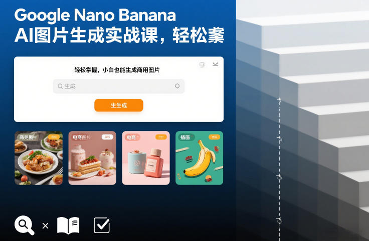 Google Nano Banana AI图片生成实战课，轻松掌握，小白也能生成商用图片-立业有术