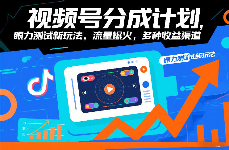 视频号分成计划，眼力测试新玩法，流量爆火，多种收益渠道-立业有术