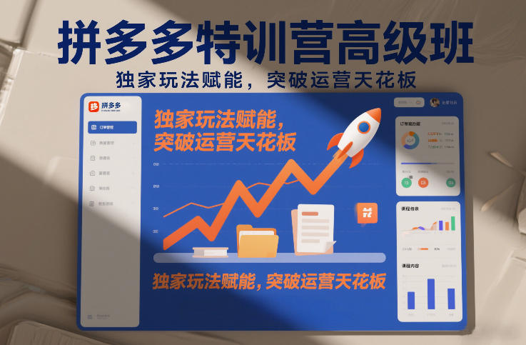 拼多多特训营高阶班，独家玩法赋能，突破运营天花板（更新26年1月）-立业有术