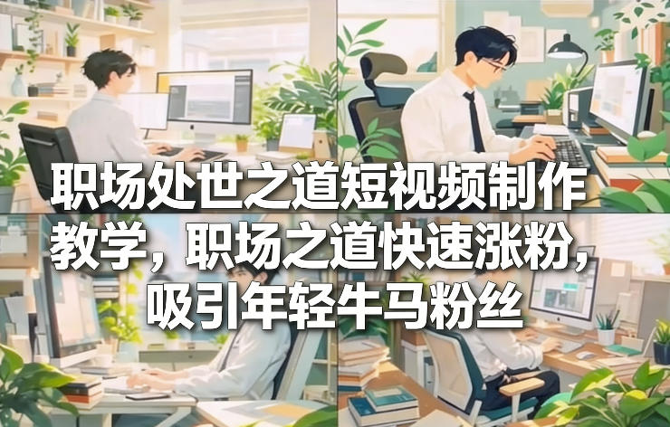 职场处世之道短视频制作教学，职场之道快速涨粉，吸引年轻牛马粉丝-立业有术