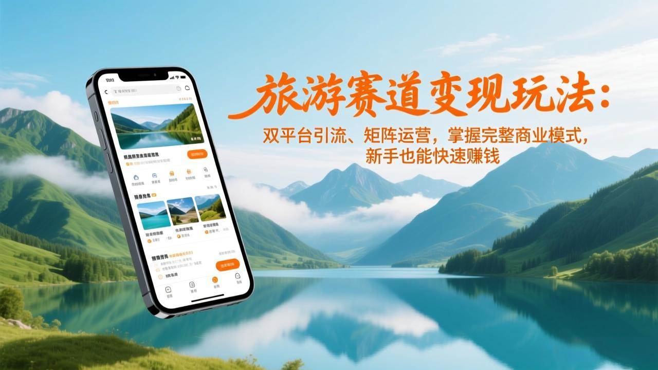 （17153期）旅游赛道变现玩法：双平台引流、矩阵运营，掌握完整商业模式，新手也能快速赚钱-立业有术