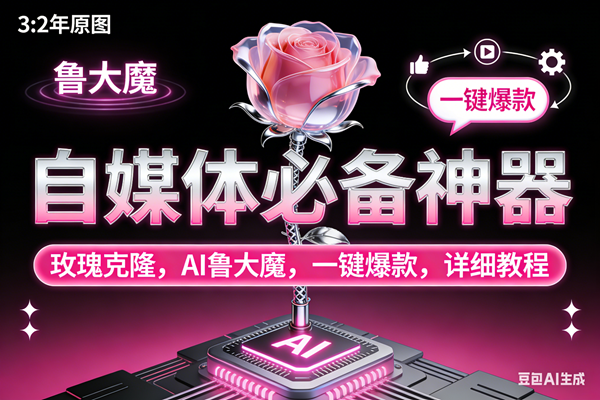 （17153期）玫瑰克隆神器，ai鲁大魔，自媒体必备工具，一键爆款神器，详细教程。-立业有术