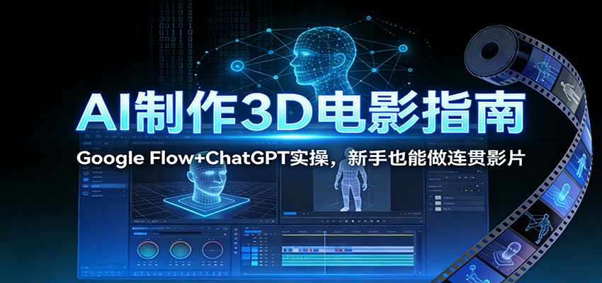 AI制作3D电影指南：Google Flow+ChatGPT实操，新手也能做连贯影片-立业有术