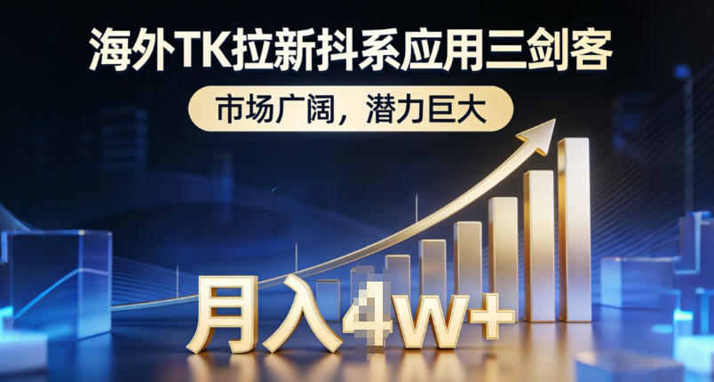 海外TK拉新抖系应用三剑客，市场广阔，潜力巨大，月入1w+-立业有术