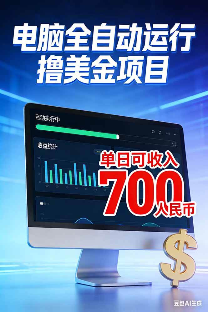 （17169期）2026年电脑全自动赚美金项目，单电脑日收益700+-立业有术