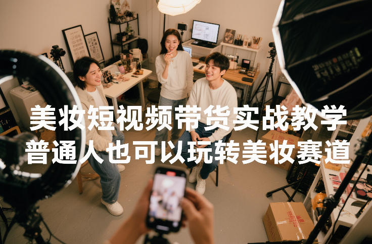 美妆短视频带货实战教学，普通人也可以玩转美妆赛道-立业有术