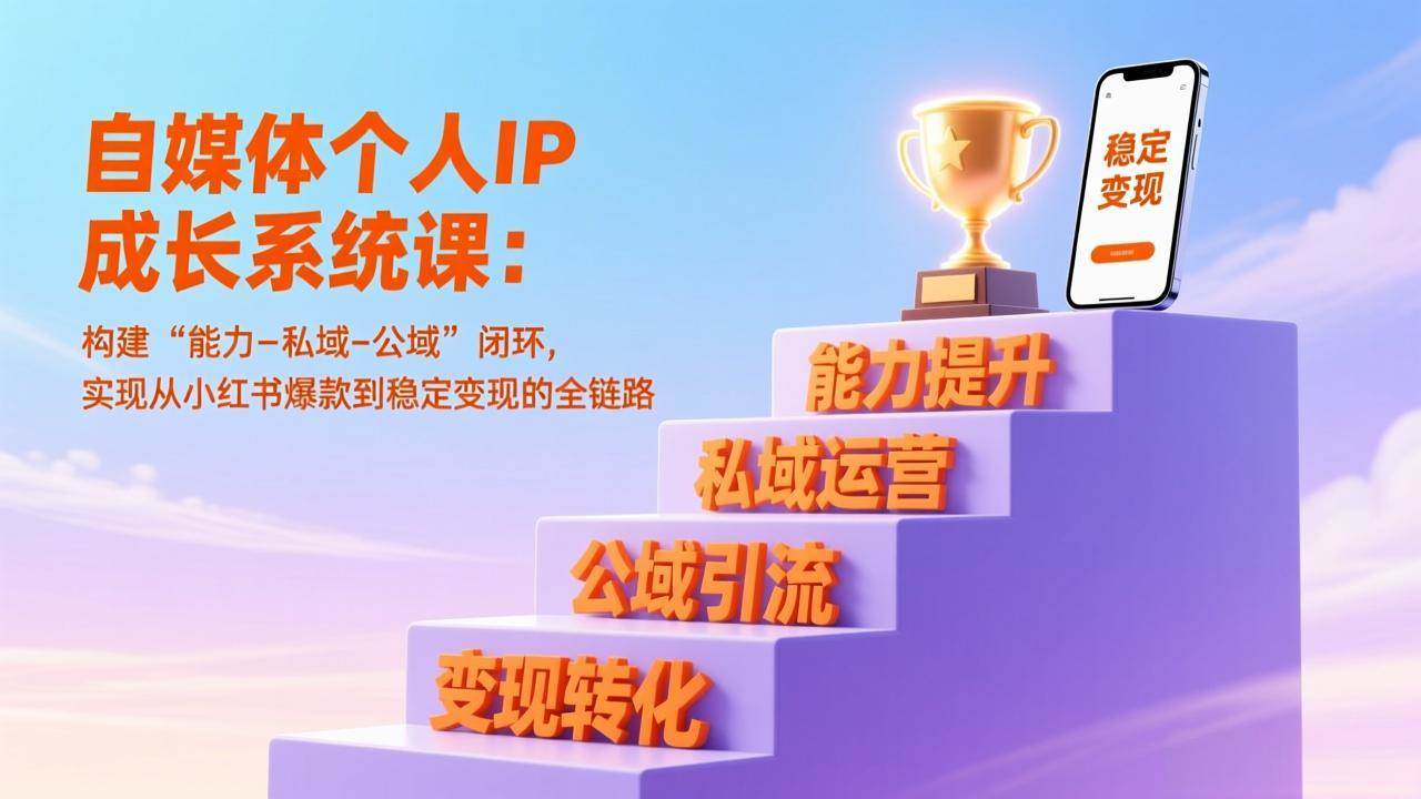 （17192期）自媒体个人IP成长系统课：构建“能力-私域-公域”闭环，实现从小红书爆款到稳定变现的全链路-立业有术