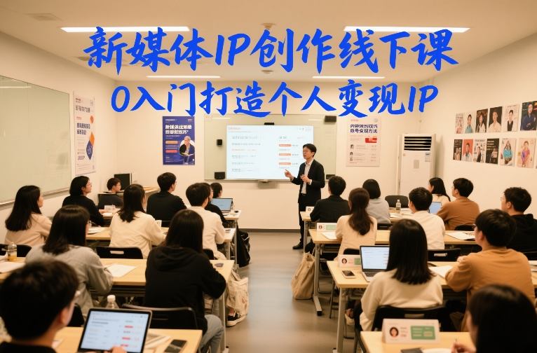 新媒体IP创作线下课，0入门打造个人变现IP-立业有术