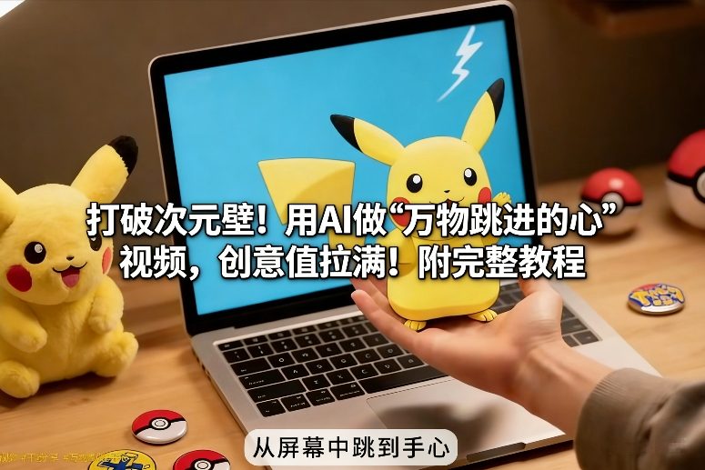 打破次元壁！用AI做【万物跳进手心】视频，创意值拉满！附完整教程-立业有术