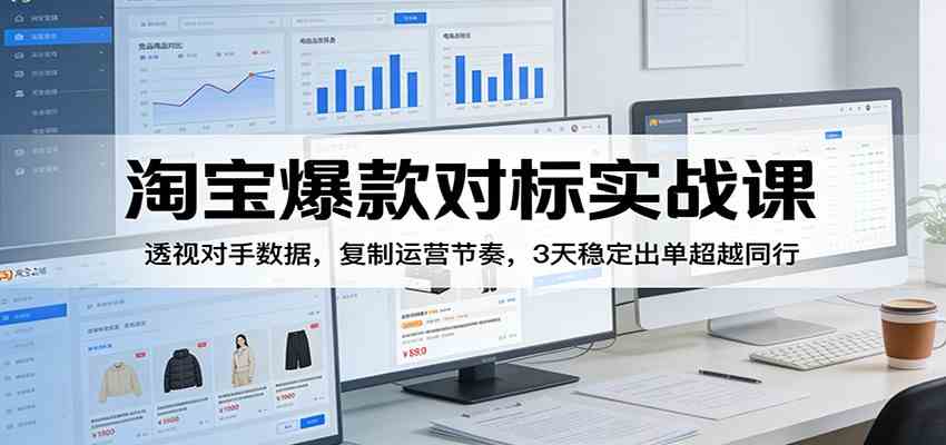 淘宝爆款对标实战课：透视对手数据，复制运营节奏，3天稳定出单超越同行-立业有术
