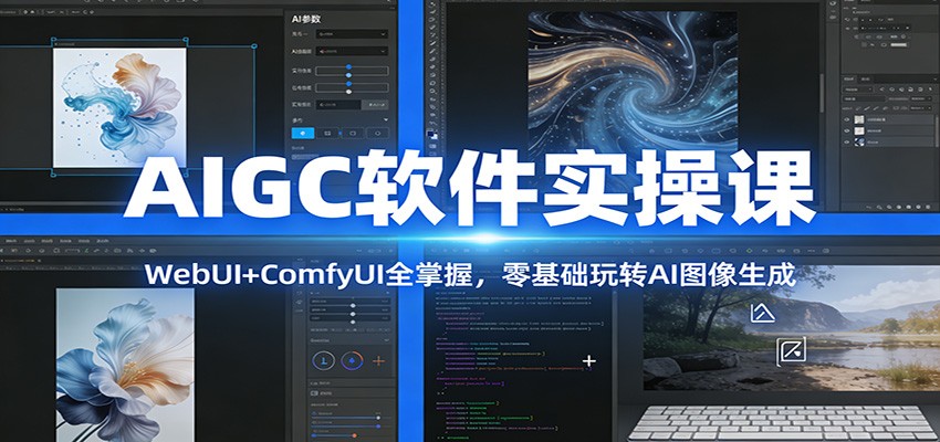 AIGC软件实操课：WebUI+ComfyUI全掌握，零基础玩转AI图像生成-立业有术
