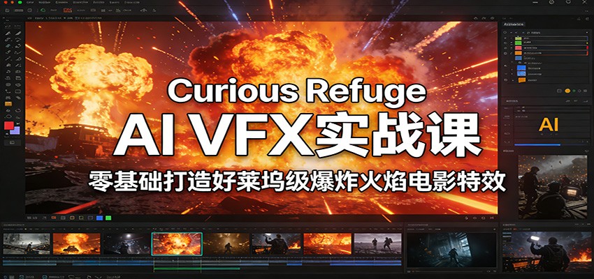 Curious Refuge AI VFX实战课，零基础打造好莱坞级爆炸火焰电影特效-立业有术