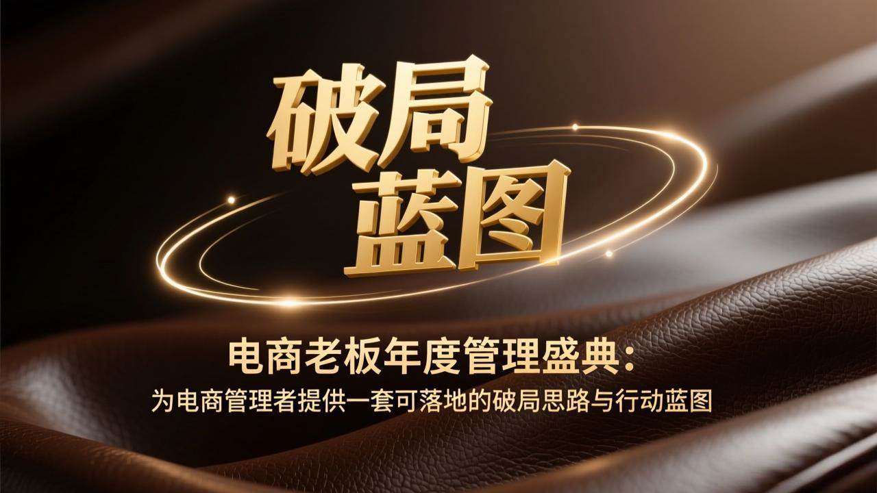 （17374期）电商老板年度管理盛典：为电商管理者提供一套可落地的破局思路与行动蓝图-立业有术