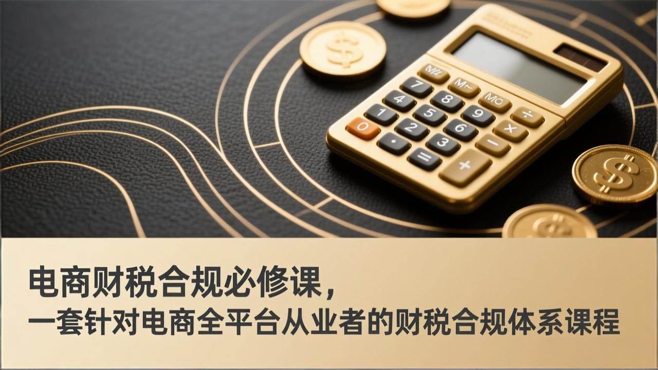 （17359期）电商财税合规必修课，是一套针对电商全平台从业者的财税合规体系课程-立业有术
