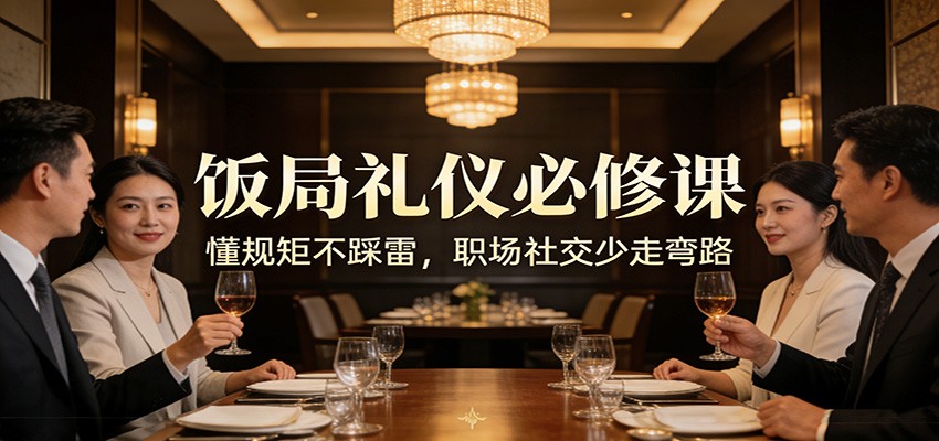 公众号收费文章：《饭局礼仪必修课：懂规矩不踩雷，职场社交少走弯路》-立业有术