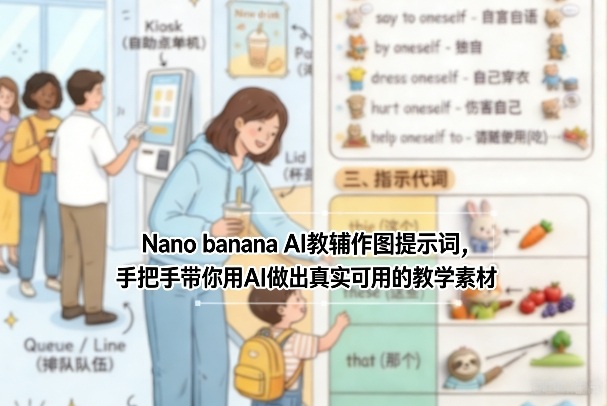 Nano banana AI教辅作图提示词，手把手带你用AI做出真实可用的教学素材-立业有术