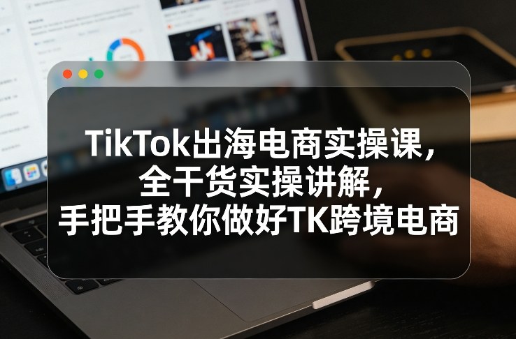 TikTok出海电商实操课，全干货实操讲解，手把手教你做好TK跨境电商-立业有术