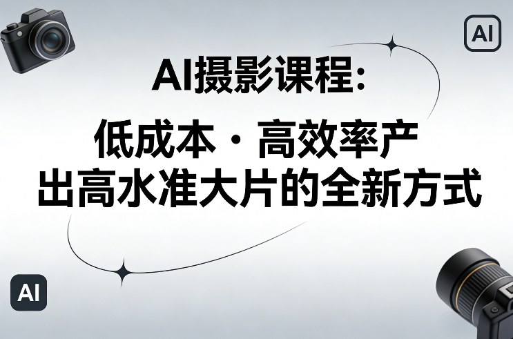 AI摄影课程，低成本高效率产出高水准大片的全新方式-立业有术