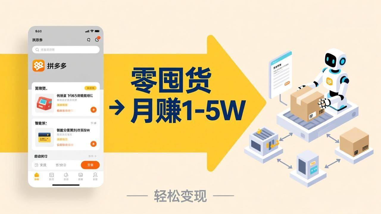 （17490期）不用囤货不用跑单！拼多多虚拟玩法，机器人管理发货和客服，帮你月赚 1-5W-立业有术