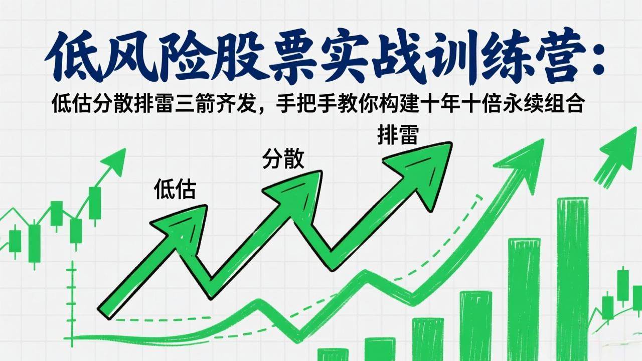 （17487期）低风险股票实战训练营：低估分散排雷三箭齐发，手把手教你构建十年十倍永续组合-立业有术