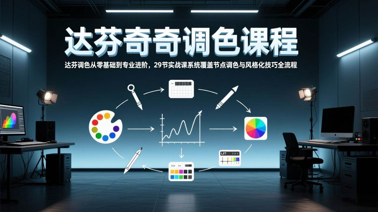 （17484期）达芬奇调色从零基础到专业进阶，29节实战课系统覆盖节点调色与风格化技巧全流程-立业有术