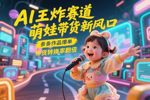 AI王炸赛道，萌娃带货新风口，条条作品爆单，带货转换率翻倍，核心逻辑拆解-立业有术