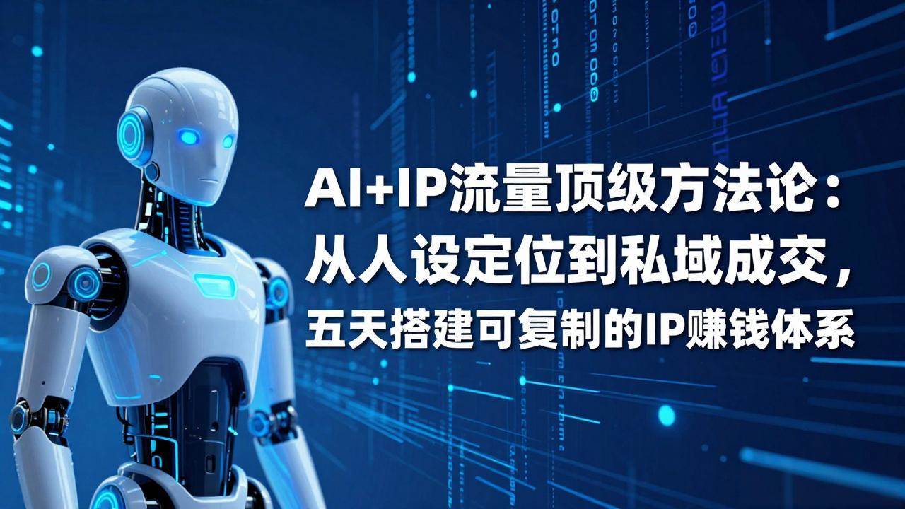 （17521期）AI+IP顶级方法论：从人设定位到私域成交，五天搭建可复制的IP赚钱体系-立业有术
