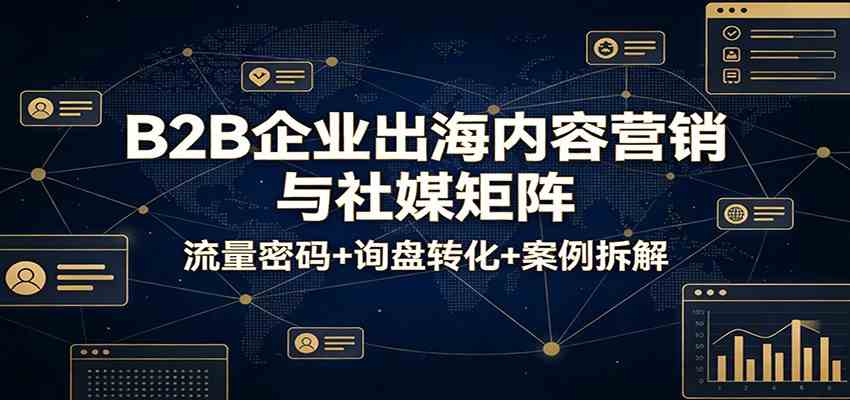 B2B企业出海内容营销与社媒矩阵：流量密码+询盘转化+案例拆解-立业有术
