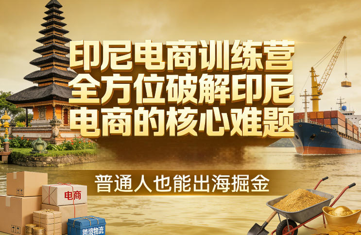 印尼电商训练营，全方位破解印尼电商的核心难题，普通人也能出海掘金-立业有术