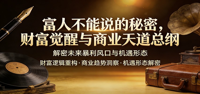 富人不能说的秘密，财富觉醒与商业天道总纲，解密未来暴利风口与机遇形态-立业有术