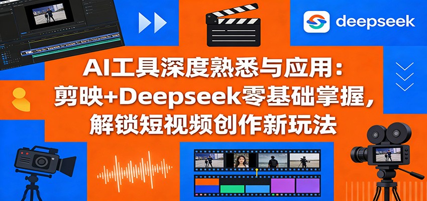 AI工具深度熟悉与应用：剪映+Deepseek零基础掌握，解锁短视频创作新玩法-立业有术