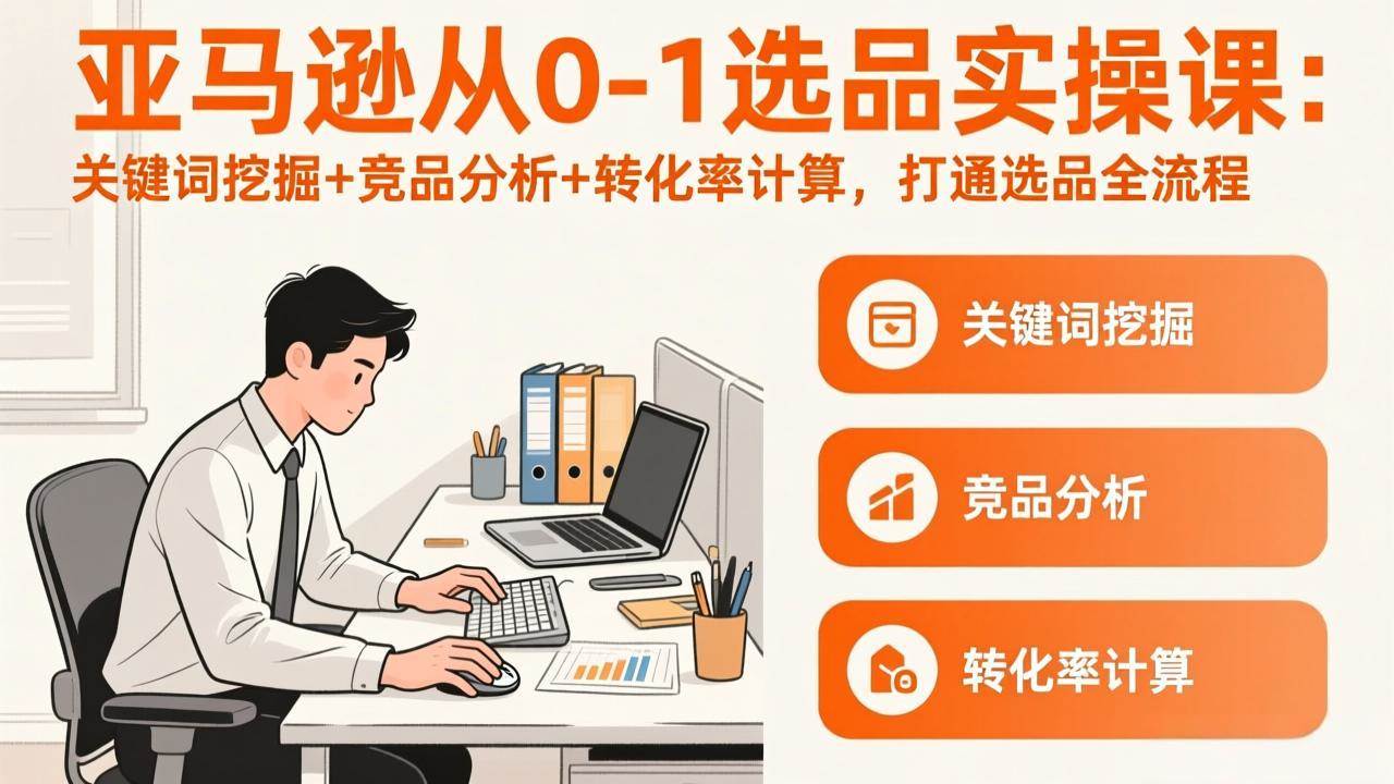 （17567期）亚马逊从0-1选品实操课(更新3月)：关键词挖掘+竞品分析+转化率计算，47节打通选品全流程-立业有术