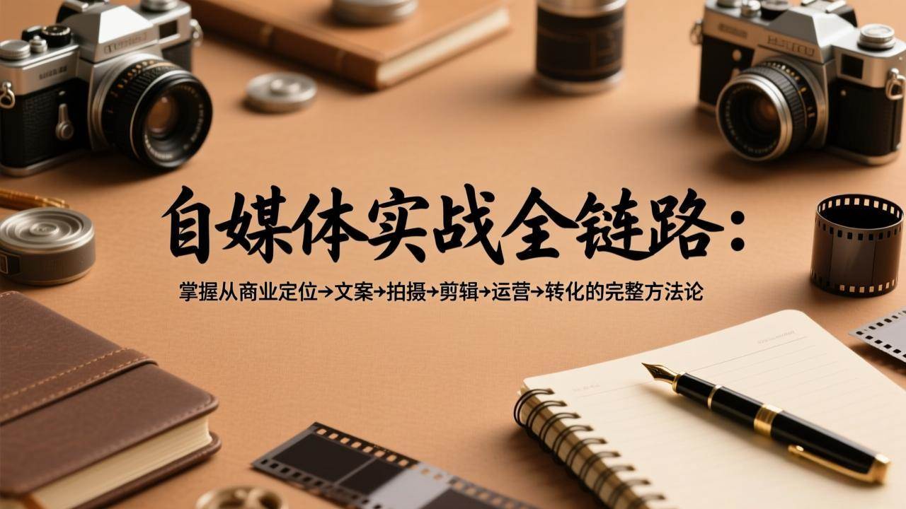 （17586期）自媒体实战全链路：掌握从商业定位→文案→拍摄→剪辑→运营→转化的完整方法论-立业有术