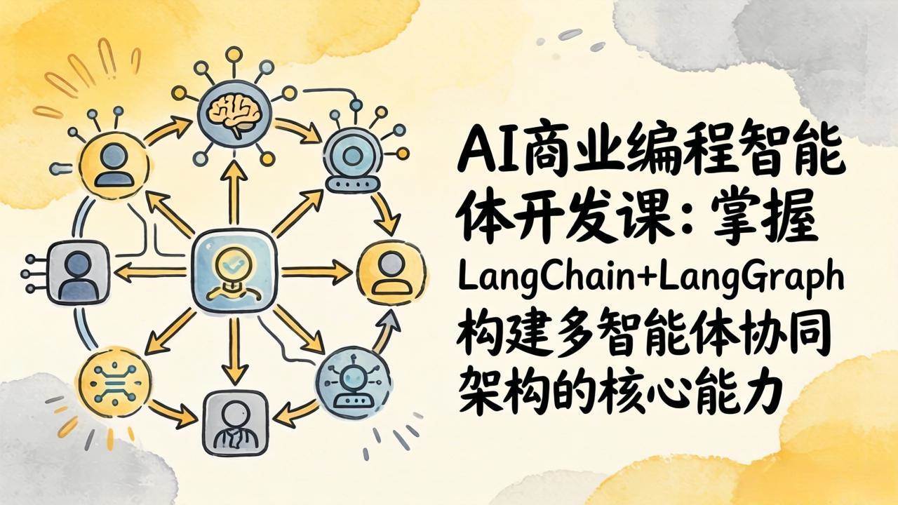 （17608期）AI商业编程智能体开发课：掌握LangChain+LangGraph构建多智能体协同架构的核心能力-立业有术