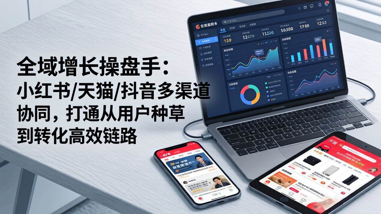 （17605期）全域增长操盘手：小红书/天猫/抖音多渠道协同，打通从用户种草到转化高效链路-立业有术